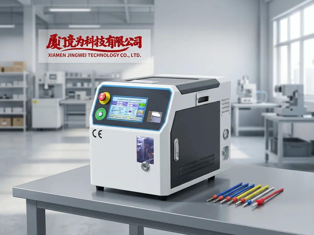 เครื่องปอกและย้ำปลอกสายไฟอัตโนมัติพร้อมฟังก์ชันบิดเกลียว JW-0.3-16MM2