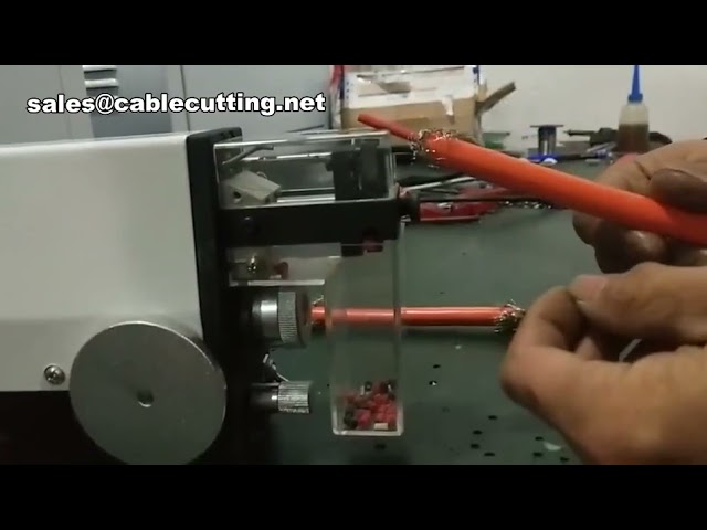 เครื่องปอกสายไฟลมอัด (Pneumatic Wire Stripping Machine) เครื่องปอกสายเคเบิลอัตโนมัติ สำหรับโรงงาน