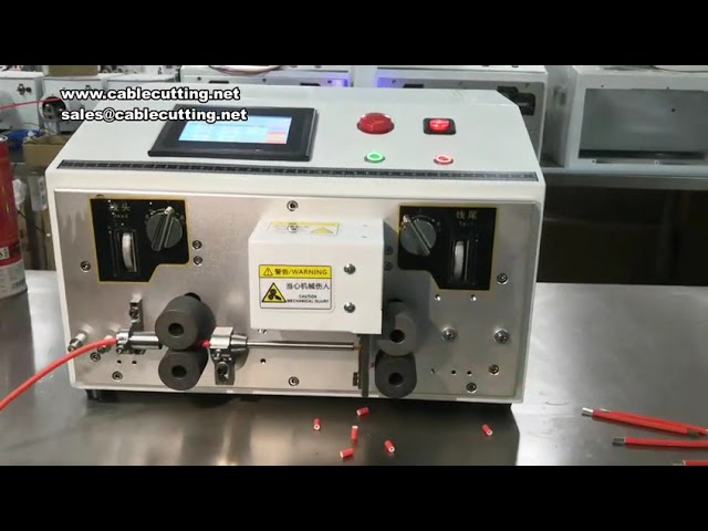 เครื่องปอกและตัดสายไฟอัตโนมัติ 220V/110V รองรับสายไฟ 0-50mm² ปรับขนาดได้ | เครื่องตัดท่อร้อยสายไฟ