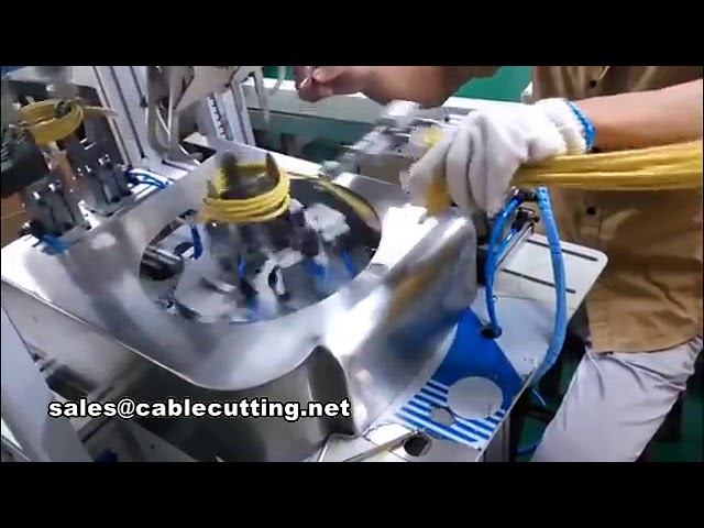 AC DC Network Cable round shape Automatic wire winding and tying machine