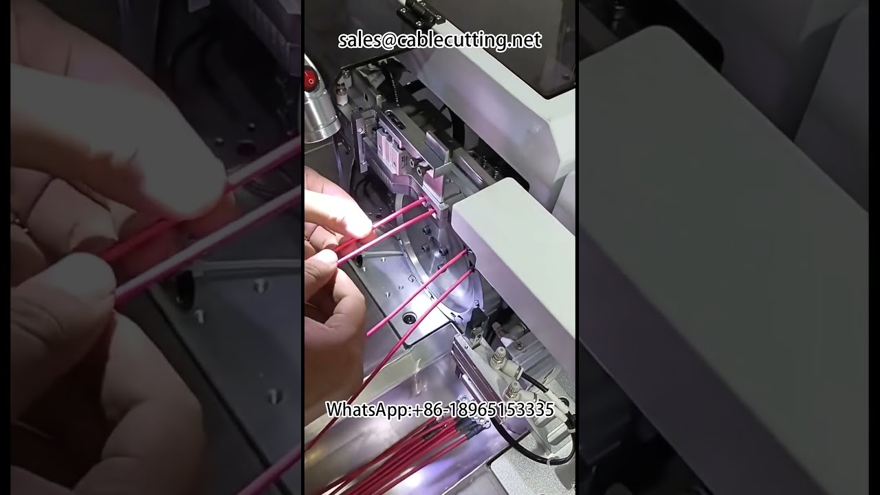 เครื่องตัดปลอกหดความร้อนแบบป้อนอัตโนมัติสำหรับสายไฟยานยนต์ | เพิ่มประสิทธิภาพและความแม่นยำในการผลิต