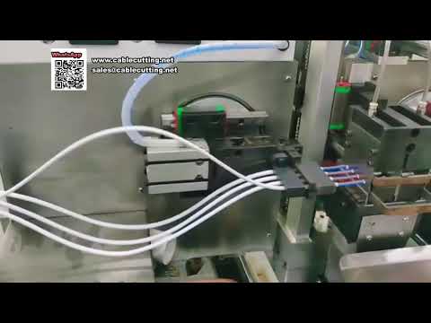 เครื่องบัดกรีและชุบดีบุกสายไฟอัตโนมัติสองหัวสำหรับสายเคเบิลหุ้มฉนวน