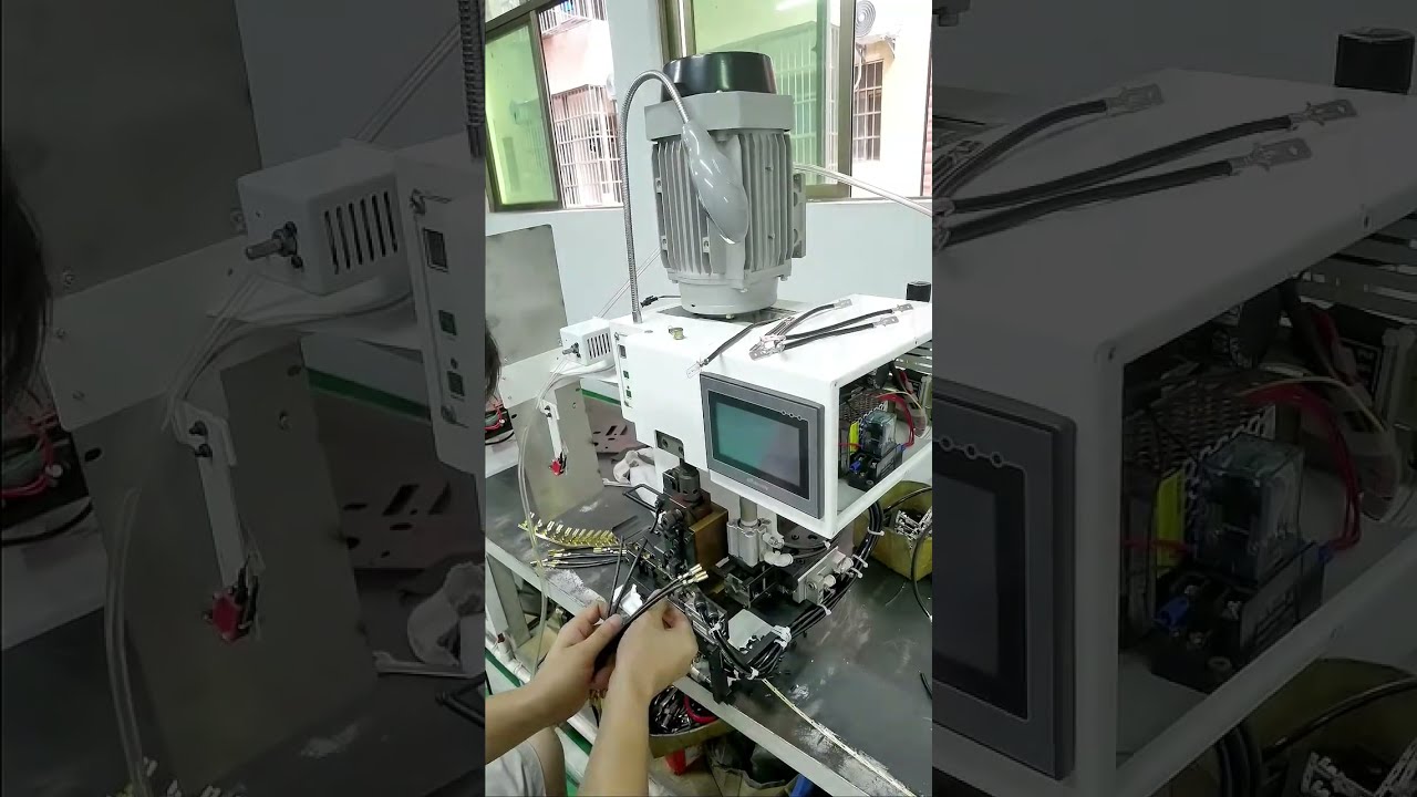 เครื่องจักรทำขั้วต่อสายไฟแบบต่อเนื่อง 3T รุ่นแนวนอน | เครื่องมือโรงงานอัตโนมัติ #machine #cablewirestrippingmachine #factory #tools