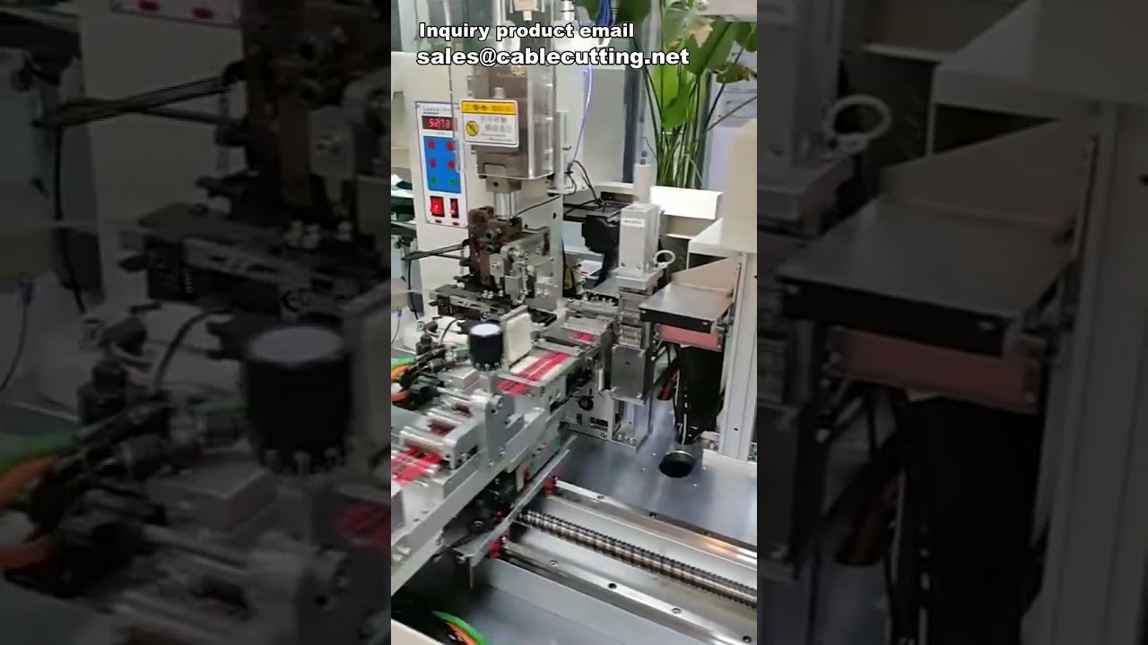 เครื่องย้ำขั้วต่อสายไฟอัตโนมัติ ระบบตัดและจุ่มสายไฟครบวงจร | เครื่องประมวลผลสายไฟหลายเส้น