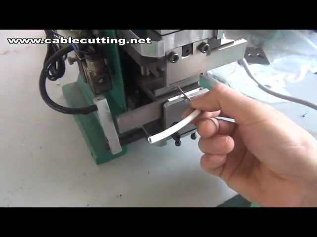 เครื่องปอกสายไฟกึ่งอัตโนมัติ | เครื่องปอกสายเคเบิล | เครื่องปอกและบิดสายไฟ
