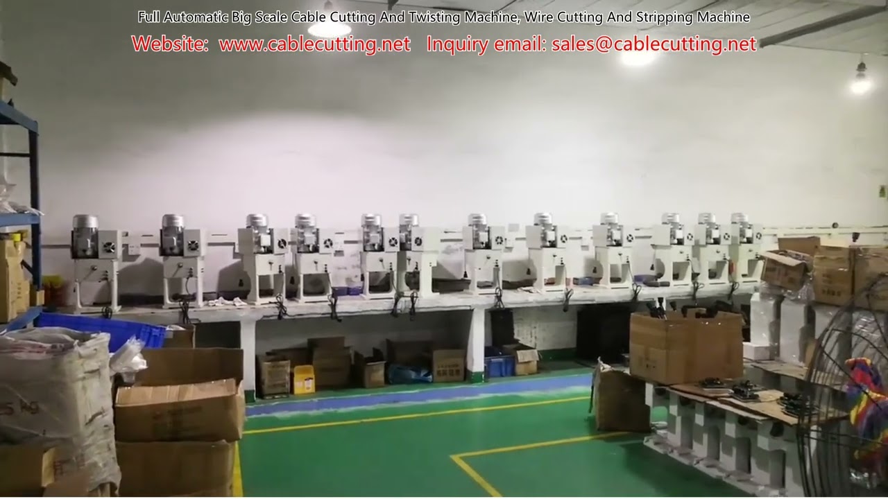 เครื่องตัดและบิดสายเคเบิลอัตโนมัติขนาดใหญ่ รุ่น Full Automatic ตัดปอกสายไฟครบวงจร